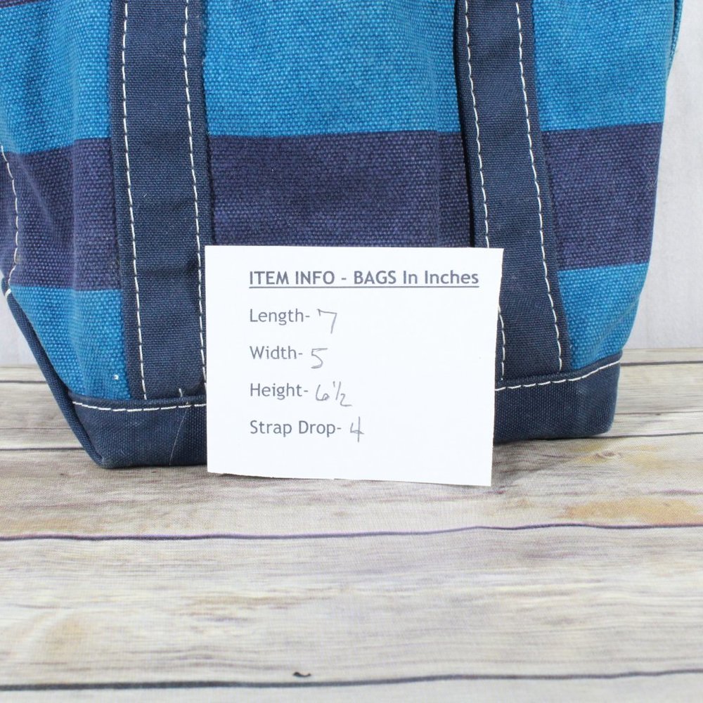 LL BEAN Boat & Tote Canvas Tote Handbag Small - Picture 9 of 9
